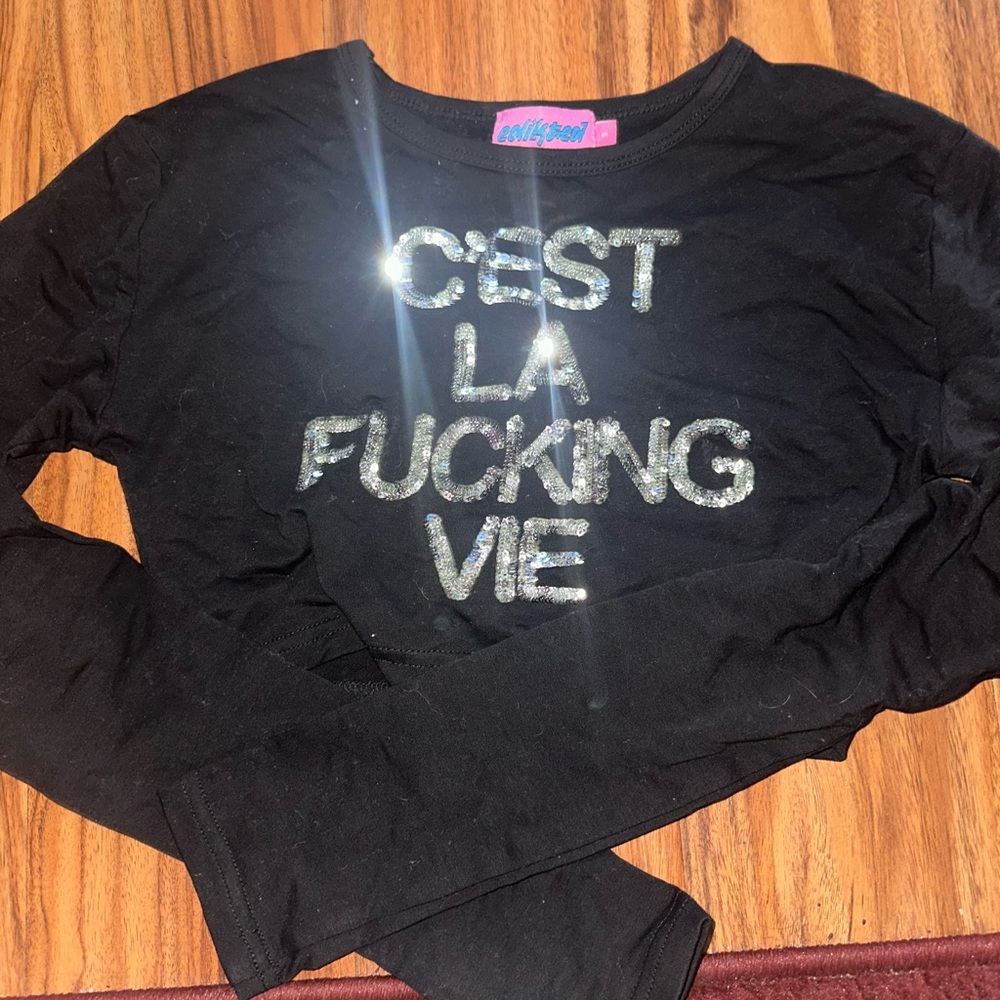 c’est la fucking vie long sleeve top